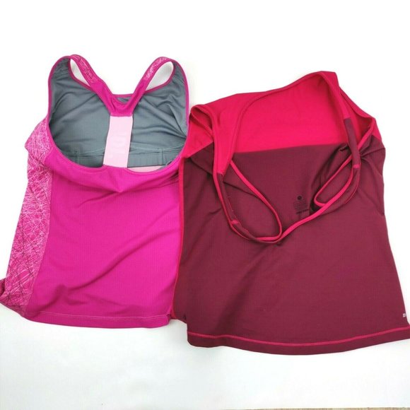 Nike Pro Dri-Fit Size L Lot of 2 Racerback Athletic Running Sports Tank Tops - Picture 3 of 7